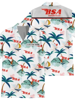 BSA Motorcycles Exclusive Logo Hawaiian Shirt All-over Print For Men Women Kids, Custom Name HIDI170225Y7HWLS2BSA