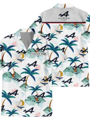 Alpine F1 Team Exclusive Logo Hawaiian Shirt All-over Print For Men Women Kids, Custom Name HIDI180225Y7HWLS2ALP