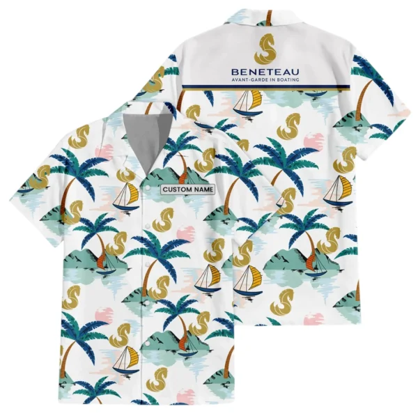 Beneteau Exclusive Logo Hawaiian Shirt All-over Print For Men Women Kids, Custom Name HIDI180225Y7HWLS2BEN