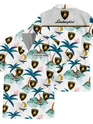 Lamborghini Exclusive Logo Hawaiian Shirt All-over Print For Men Women Kids, Custom Name HIDI200225Y7HWLS2LAM
