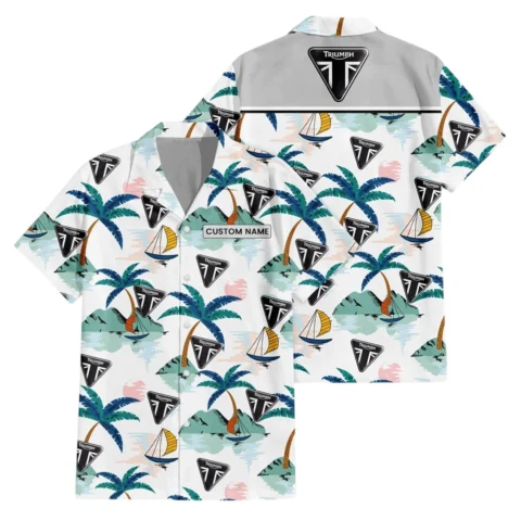 Triumph Motorcycles Exclusive Logo Hawaiian Shirt All-over Print For Men Women Kids, Custom Name HIDI210225Y7HWLS2TRI