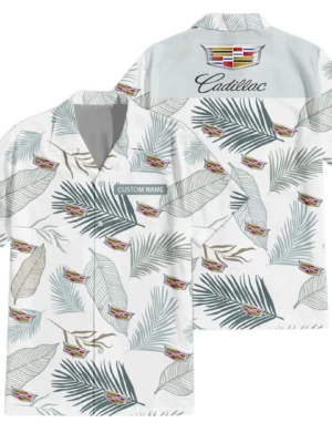 Cadillac Exclusive Logo Hawaiian Shirt Tropical Leaves Pattern All-over Print For Men Women Kids, Custom Name HIHI170125Y7HWLS1CAD