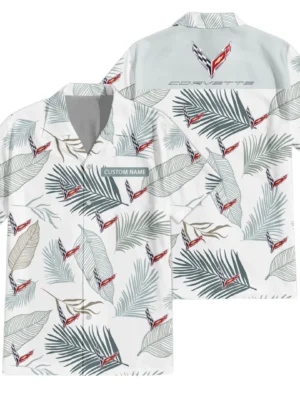 Corvette Exclusive Logo Hawaiian Shirt Tropical Leaves Pattern All-over Print For Men Women Kids, Custom Name HIHI170125Y7HWLS1COR