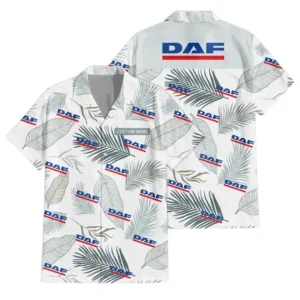 DAF Exclusive Logo Hawaiian Shirt Tropical Leaves Pattern All-over Print For Men Women Kids, Custom Name HIHI170125Y7HWLS1DAF
