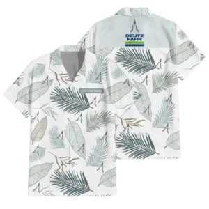 Deutz Exclusive Logo Hawaiian Shirt Tropical Leaves Pattern All-over Print For Men Women Kids, Custom Name HIHI170125Y7HWLS1DEU