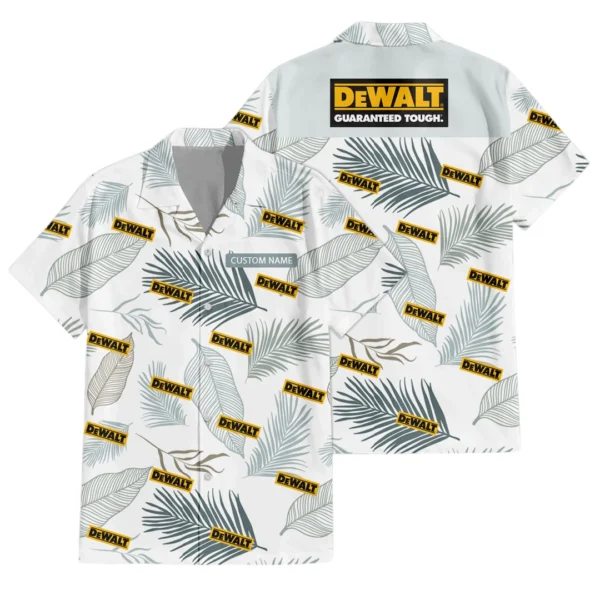 Dewalt Exclusive Logo Hawaiian Shirt Tropical Leaves Pattern All-over Print For Men Women Kids, Custom Name HIHI170125Y7HWLS1DEW