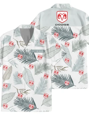 Dodge Exclusive Logo Hawaiian Shirt Tropical Leaves Pattern All-over Print For Men Women Kids, Custom Name HIHI170125Y7HWLS1DOD