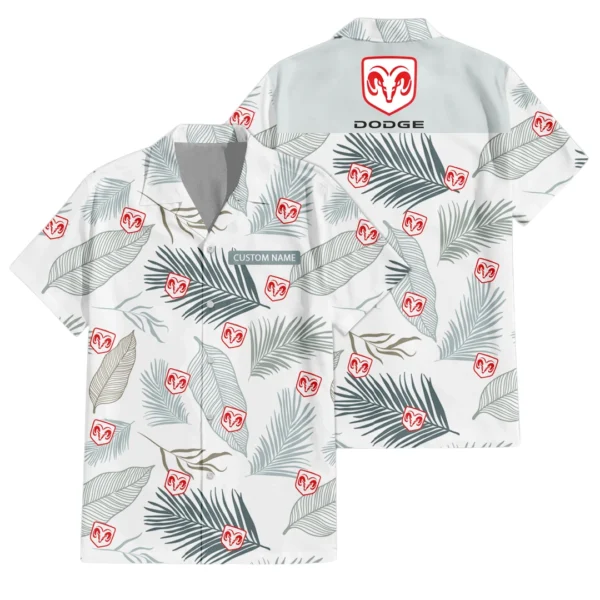 Dodge Exclusive Logo Hawaiian Shirt Tropical Leaves Pattern All-over Print For Men Women Kids, Custom Name HIHI170125Y7HWLS1DOD