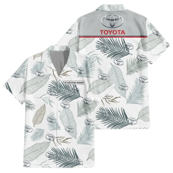 Toyota Exclusive Logo Hawaiian Shirt Tropical Leaves Pattern All-over Print For Men Women Kids, Custom Name HIHI190225Y7HWLS1TOY