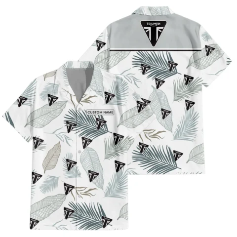 Triumph Exclusive Logo Hawaiian Shirt Tropical Leaves Pattern All-over Print For Men Women Kids, Custom Name HIHI190225Y7HWLS1TRI