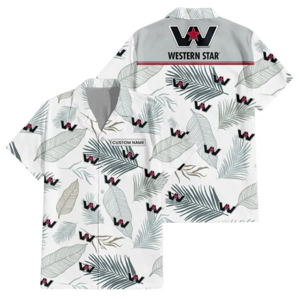 Western Star Exclusive Logo Hawaiian Shirt Tropical Leaves Pattern All-over Print For Men Women Kids, Custom Name HIHI190225Y7HWLS1WES