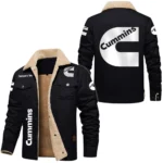 Cummins Exclusive Logo Fleece-lined Thick Jacket, Fur Lapel Collar Warm Custom Name TN150325Y10FLJCT1CUM