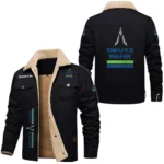 Deutz Fahr Exclusive Logo Fleece-lined Thick Jacket, Fur Lapel Collar Warm Custom Name TN150325Y10FLJCT1DEF