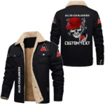 Allis Chalmers Exclusive Logo Fleece-lined Thick Jacket, Fur Lapel Collar Warm Custom Name TN150325Y10FLJCT2ALC