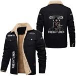 Freightliner Exclusive Logo Fleece-lined Thick Jacket, Fur Lapel Collar Warm Custom Name TN170325Y10FLJCT1FRE