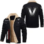 Valtra Exclusive Logo Fleece-lined Thick Jacket, Fur Lapel Collar Warm Custom Name TN170325Y10FLJCT1VAT