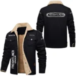 Ford Trucks Exclusive Logo Fleece-lined Thick Jacket, Fur Lapel Collar Warm Custom Name TN170325Y10FLJCT2FOT
