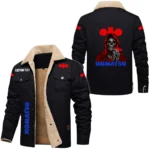 Komatsu Exclusive Logo Fleece-lined Thick Jacket, Fur Lapel Collar Warm Custom Name TN170325Y10FLJCT2KOA