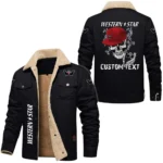 Western Star Exclusive Logo Fleece-lined Thick Jacket, Fur Lapel Collar Warm Custom Name TN170325Y10FLJCT2WST