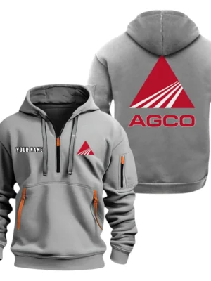 AGCO Half Zip Hoodie, Sport Hooded Multi-Pocket, Custom Name HG110325Y25QZ2HCT1AGC
