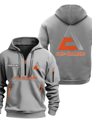 Allis Chalmers Half Zip Hoodie, Sport Hooded Multi-Pocket, Custom Name HG110325Y25QZ2HCT1ALC