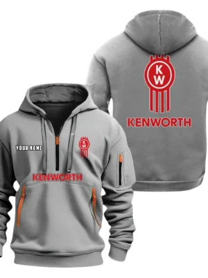 Kenworth Half Zip Hoodie, Sport Hooded Multi-Pocket, Custom Name HG120325Y25QZ2HCT1KEN