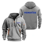 Komatsu Half Zip Hoodie, Sport Hooded Multi-Pocket, Custom Name HG120325Y25QZ2HCT1KOA