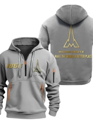 Magirus Deutz Half Zip Hoodie, Sport Hooded Multi-Pocket, Custom Name HG120325Y25QZ2HCT1MAD