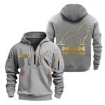 Man Truck Half Zip Hoodie, Sport Hooded Multi-Pocket, Custom Name HG120325Y25QZ2HCT1MAN