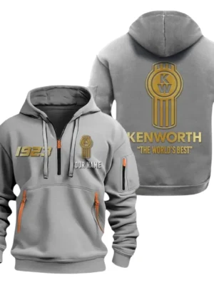 Kenworth Half Zip Hoodie, Sport Hooded Multi-Pocket, Custom Name HG120325Y25QZ2HCT2KEN