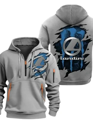 Landini Half Zip Hoodie, Sport Hooded Multi-Pocket HG120325Y25QZ2HCT2LAN