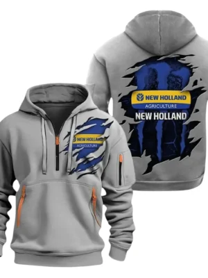 New Holland Half Zip Hoodie, Sport Hooded Multi-Pocket HG120325Y25QZ2HCT2NHL