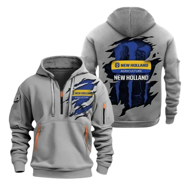 New Holland Half Zip Hoodie, Sport Hooded Multi-Pocket HG120325Y25QZ2HCT2NHL