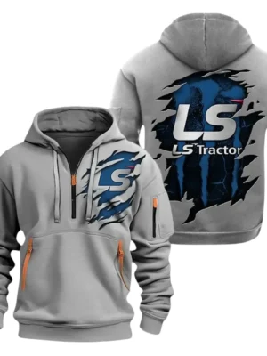 LS Tractor Half Zip Hoodie, Sport Hooded Multi-Pocket HG120325Y25QZ2HCT2TRA