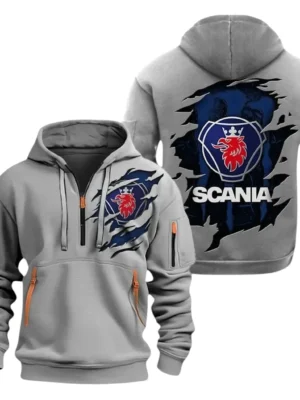 Scania Half Zip Hoodie, Sport Hooded Multi-Pocket HG120325Y25QZ2HCT3SCA