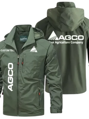 AGCO Windbreaker Jacket Hooded Detachable, Outdoor Windproof Running Jacket, Custom Text HIHI060325Y28WJ86AGC
