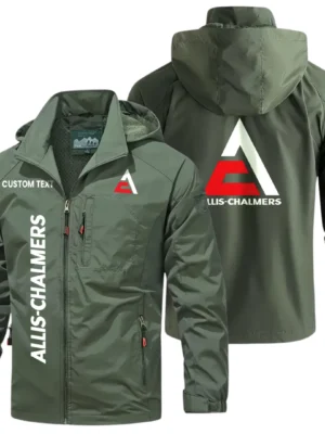 Allis Chalmers Windbreaker Jacket Hooded Detachable, Outdoor Windproof Running Jacket, Custom Text HIHI060325Y28WJ86ALC
