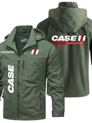 Case IH Windbreaker Jacket Hooded Detachable, Outdoor Windproof Running Jacket, Custom Text HIHI060325Y28WJ86CIH