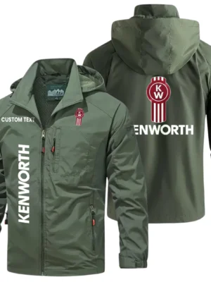 Kenworth Trucks Windbreaker Jacket Hooded Detachable, Outdoor Windproof Running Jacket, Custom Text HIHI060325Y28WJ86KET