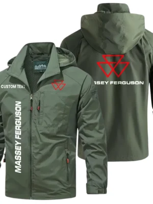 Massey Ferguson Windbreaker Jacket Hooded Detachable, Outdoor Windproof Running Jacket, Custom Text HIHI060325Y28WJ86MAF