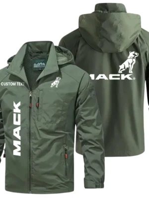 Mack Trucks Windbreaker Jacket Hooded Detachable, Outdoor Windproof Running Jacket, Custom Text HIHI060325Y28WJ86MAT