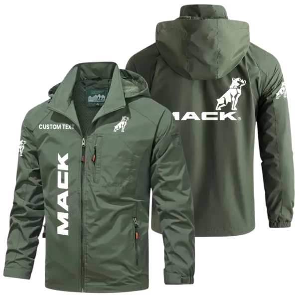 Mack Trucks Windbreaker Jacket Hooded Detachable, Outdoor Windproof Running Jacket, Custom Text HIHI060325Y28WJ86MAT