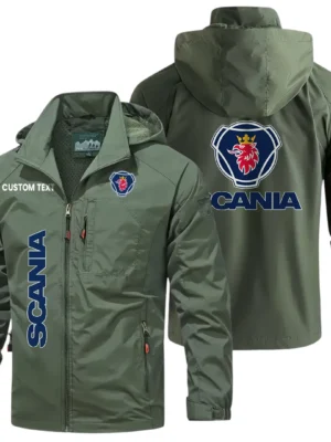 Scania Windbreaker Jacket Hooded Detachable, Outdoor Windproof Running Jacket, Custom Text HIHI060325Y28WJ86SCA