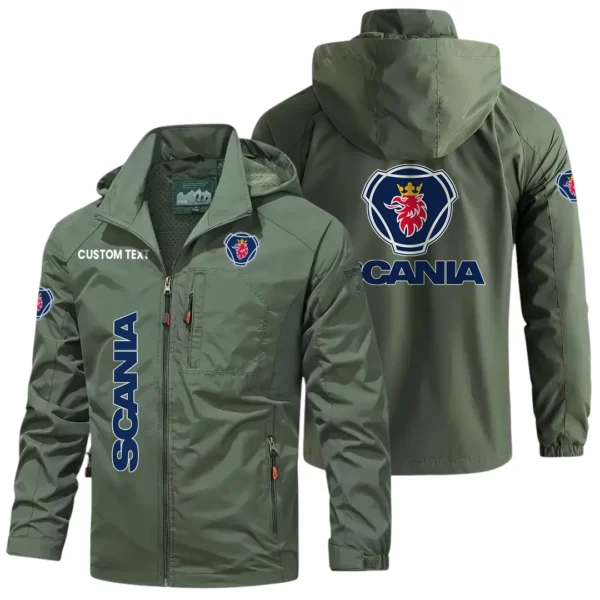 Scania Windbreaker Jacket Hooded Detachable, Outdoor Windproof Running Jacket, Custom Text HIHI060325Y28WJ86SCA