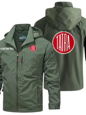 Tatra Trucks Windbreaker Jacket Hooded Detachable, Outdoor Windproof Running Jacket, Custom Text HIHI060325Y28WJ86TAT
