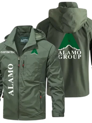 Alamo Group Windbreaker Jacket Hooded Detachable, Outdoor Windproof Running Jacket, Custom Text HIHI070325Y28WJ86ALG