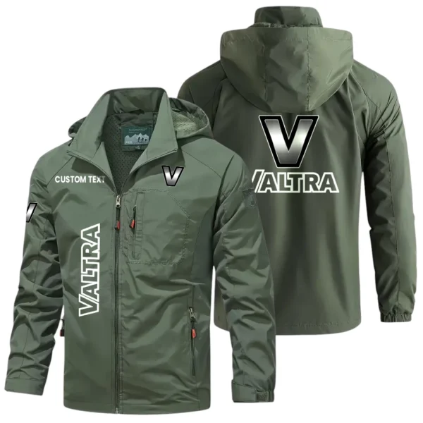Valtra Tractors Windbreaker Jacket Hooded Detachable, Outdoor Windproof Running Jacket, Custom Text HIHI070325Y28WJ86VAT