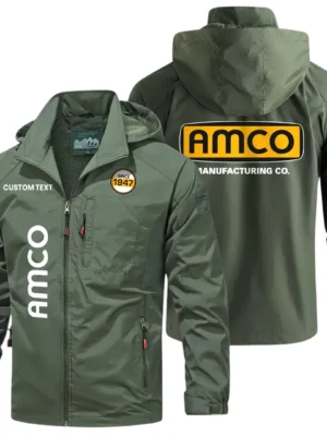 AMCO Exclusive Logo Windbreaker Jacket Hooded Detachable, Outdoor Windproof Running Jacket, Custom Text HIHI080325Y28WJ86AMM