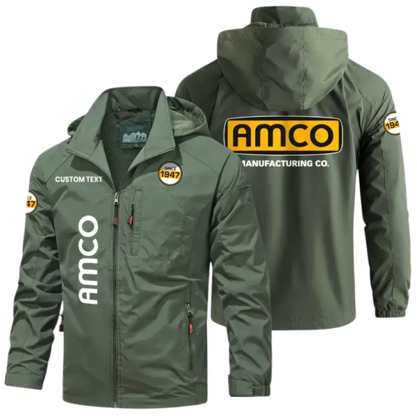AMCO Exclusive Logo Windbreaker Jacket Hooded Detachable, Outdoor Windproof Running Jacket, Custom Text HIHI080325Y28WJ86AMM