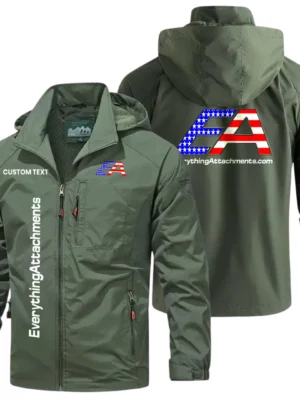 Everything Attachments Windbreaker Jacket Hooded Detachable, Outdoor Windproof Running Jacket, Custom Text HIHI080325Y28WJ86EVA
